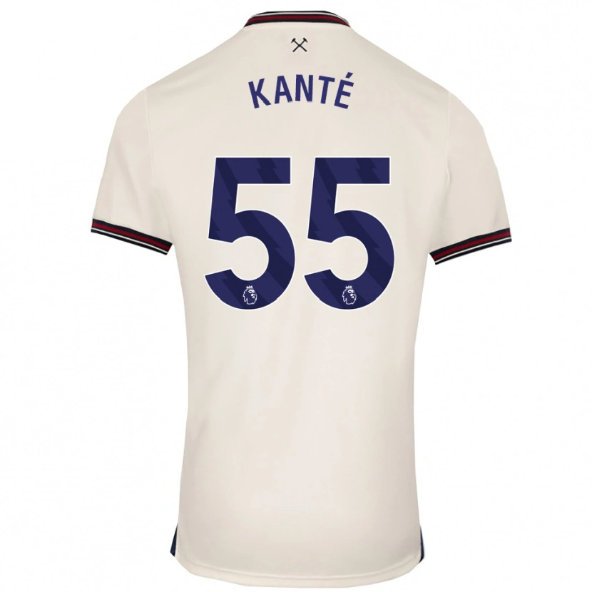 DanxenメンズMohamadou Kanté#55オフホワイトアウェイシャツ2025/26ジャージーユニフォーム