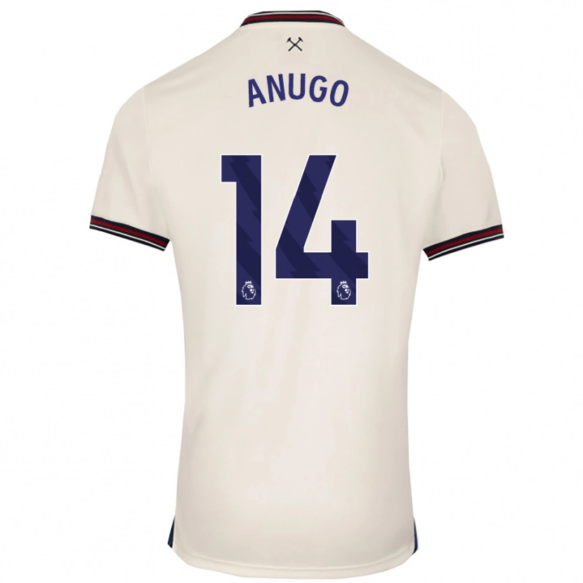DanxenメンズDavid Anugo#14オフホワイトアウェイシャツ2025/26ジャージーユニフォーム