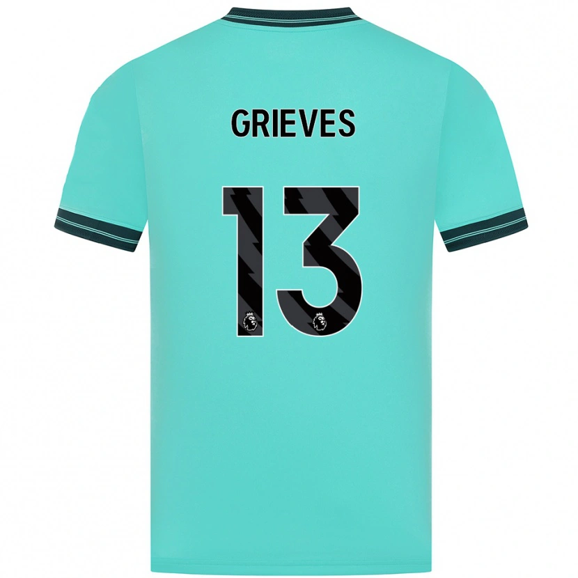 DanxenメンズXander Grieves#13スカイブルー グリーンアウェイシャツ2025/26ジャージーユニフォーム