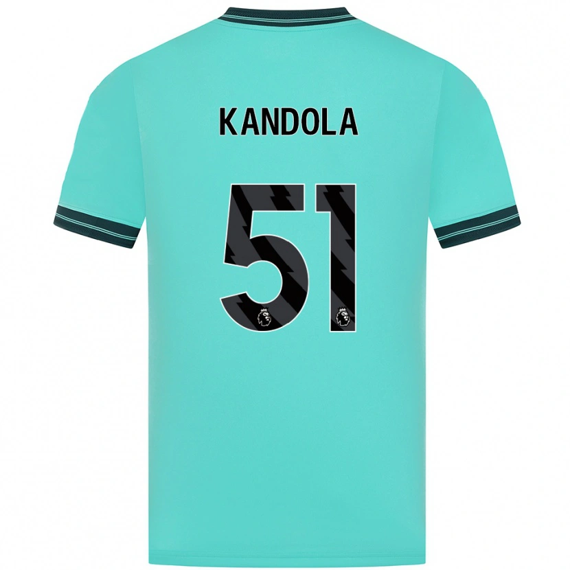 DanxenメンズKam Kandola#51スカイブルー グリーンアウェイシャツ2025/26ジャージーユニフォーム