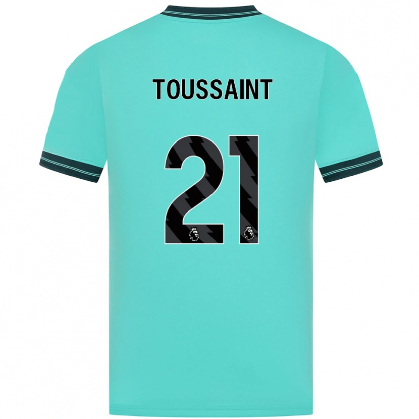 DanxenメンズDestiney Toussaint#21スカイブルー グリーンアウェイシャツ2025/26ジャージーユニフォーム
