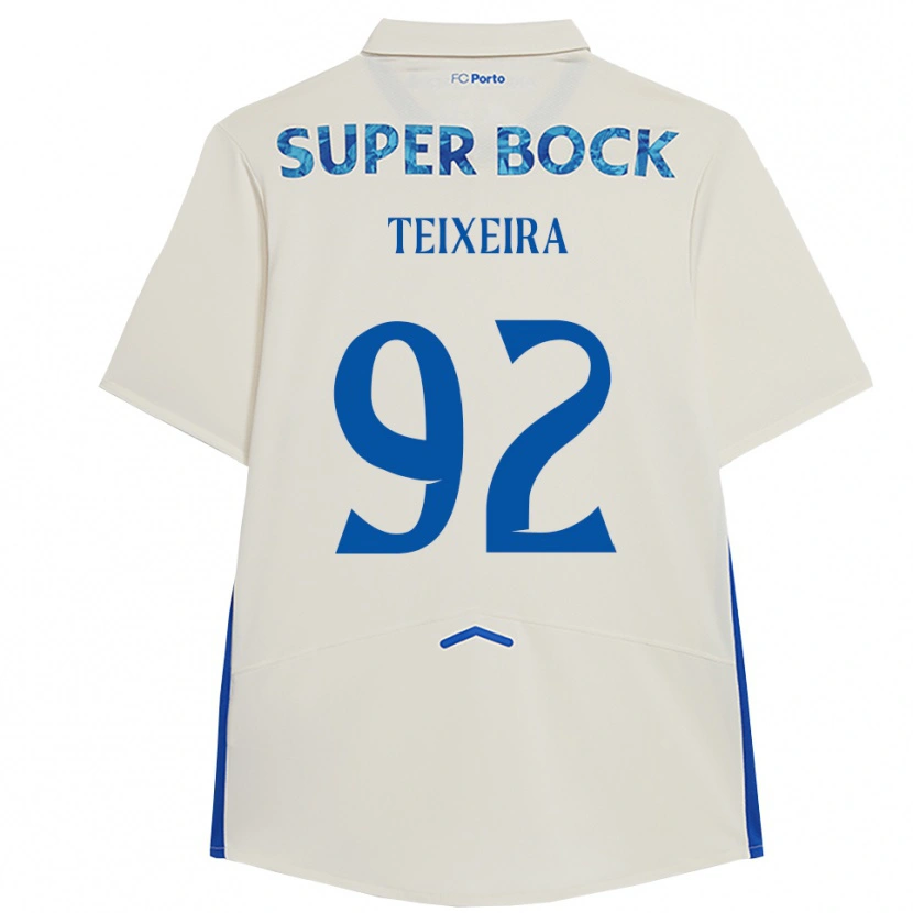 Danxenメンズジョアン・テイシェイラ#92ホワイト ブルーサードユニフォームシャツ2025/26ジャージーユニフォーム