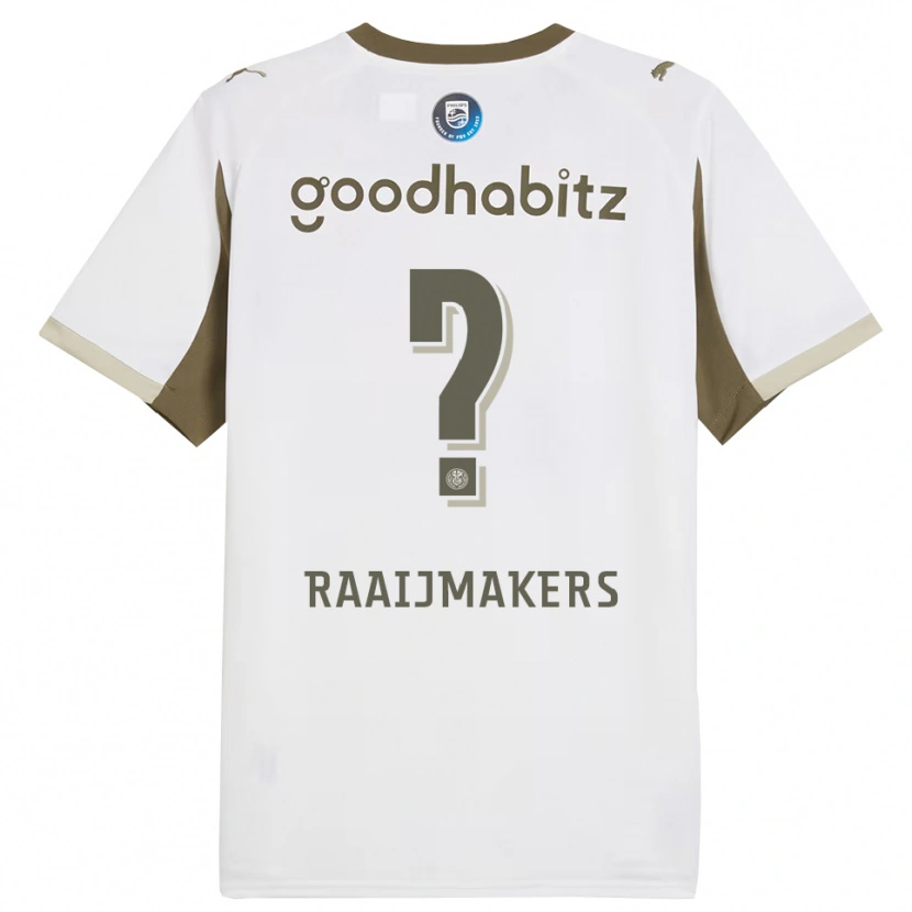 DanxenメンズLars Raaijmakers#0ホワイト グレーサードユニフォームシャツ2025/26ジャージーユニフォーム