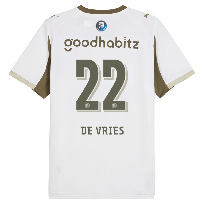 DanxenメンズLyam De Vries#22ホワイト グレーサードユニフォームシャツ2025/26ジャージーユニフォーム