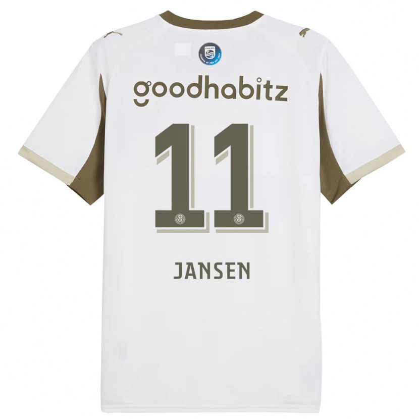 Danxenメンズレナテ・ヤンセン#11ホワイト グレーサードユニフォームシャツ2025/26ジャージーユニフォーム