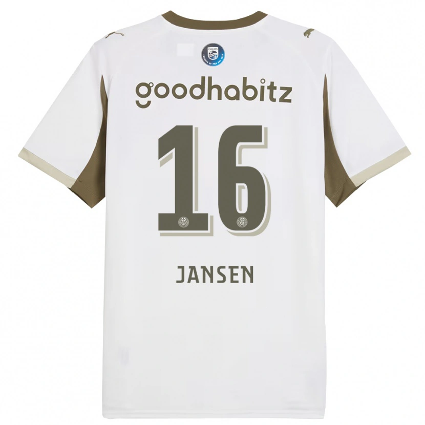 DanxenメンズSem Jansen#16ホワイト グレーサードユニフォームシャツ2025/26ジャージーユニフォーム