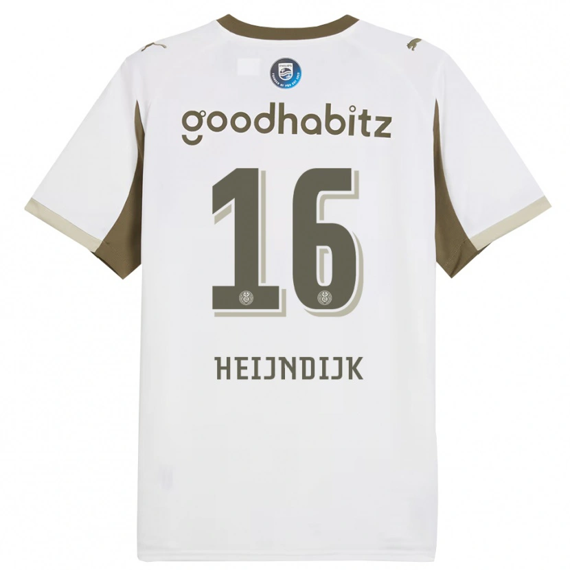 DanxenメンズBram Heijndijk#16ホワイト グレーサードユニフォームシャツ2025/26ジャージーユニフォーム