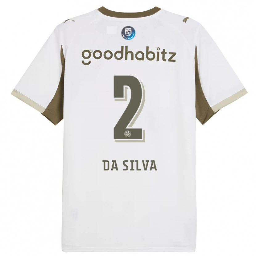 DanxenメンズAston Da Silva#2ホワイト グレーサードユニフォームシャツ2025/26ジャージーユニフォーム