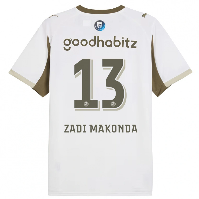 DanxenメンズDavid Zadi Makonda#13ホワイト グレーサードユニフォームシャツ2025/26ジャージーユニフォーム