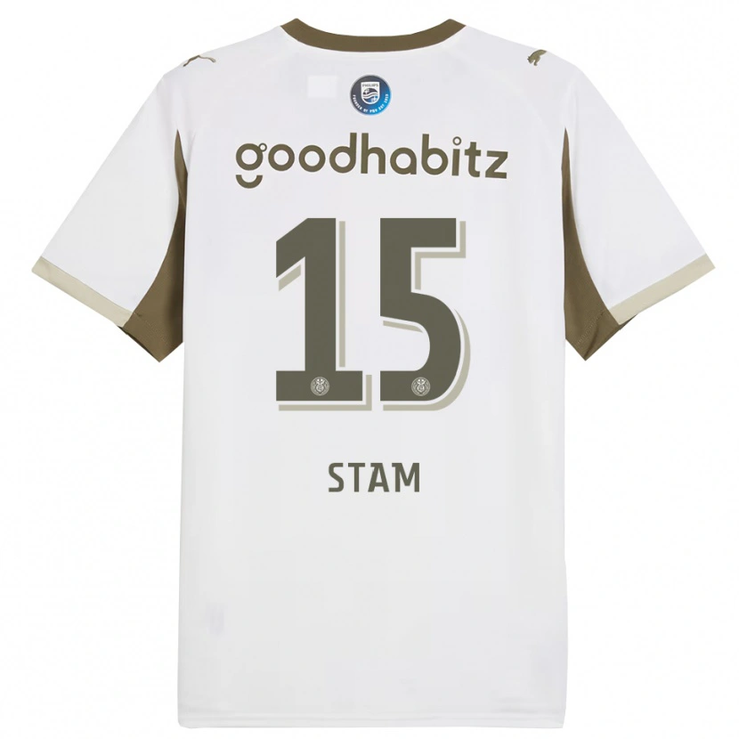 DanxenメンズDyran Stam#15ホワイト グレーサードユニフォームシャツ2025/26ジャージーユニフォーム