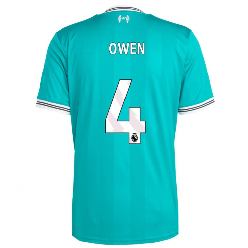 DanxenメンズHarvey Owen#4グリーン ホワイトサードユニフォームシャツ2025/26ジャージーユニフォーム