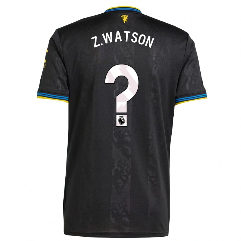 DanxenメンズZac Watson#0ブラック イエロー ブルーサードユニフォームシャツ2025/26ジャージーユニフォーム
