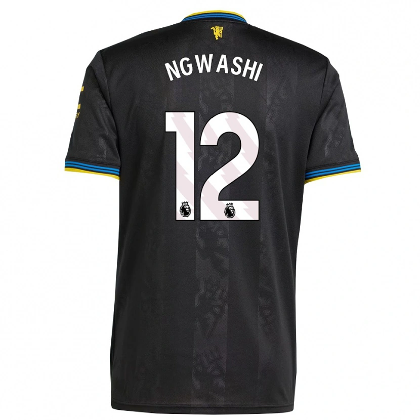 DanxenメンズJayden Ngwashi#12ブラック イエロー ブルーサードユニフォームシャツ2025/26ジャージーユニフォーム