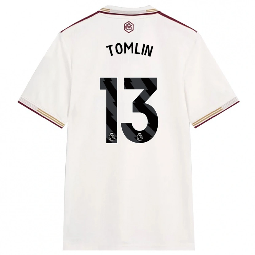 DanxenメンズJack Tomlin#13オフホワイト バーガンディサードユニフォームシャツ2025/26ジャージーユニフォーム