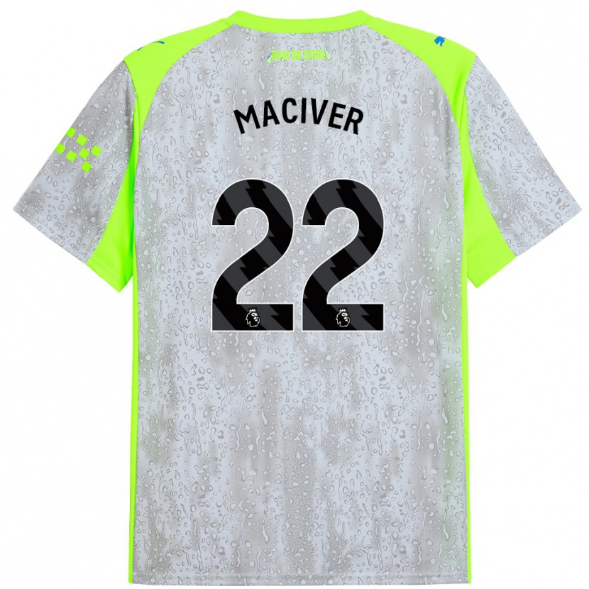 Danxenメンズサンディ・マキーバー#22グレー イエローサードユニフォームシャツ2025/26ジャージーユニフォーム