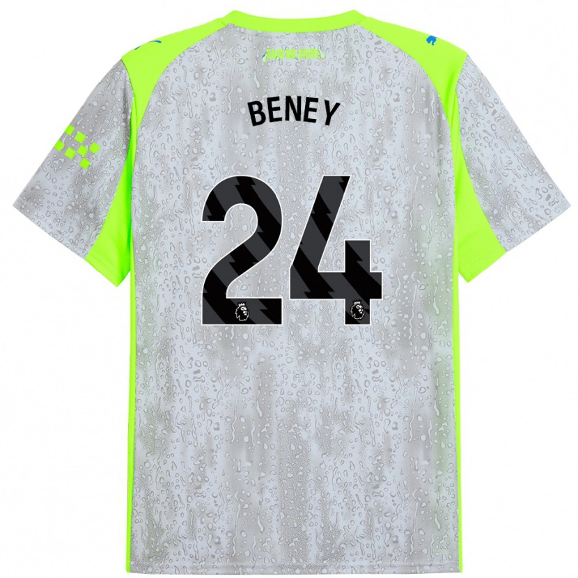 DanxenメンズIman Beney#24グレー イエローサードユニフォームシャツ2025/26ジャージーユニフォーム