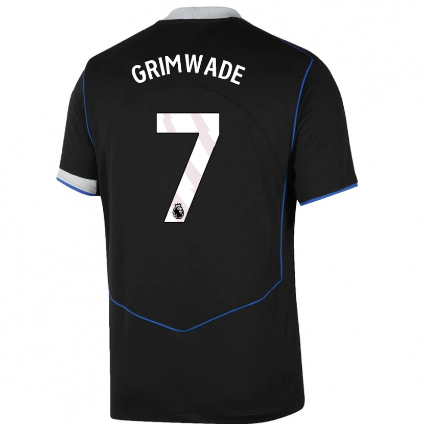DanxenメンズHeze Grimwade#7ブラック ブルー シルバーサードユニフォームシャツ2025/26ジャージーユニフォーム