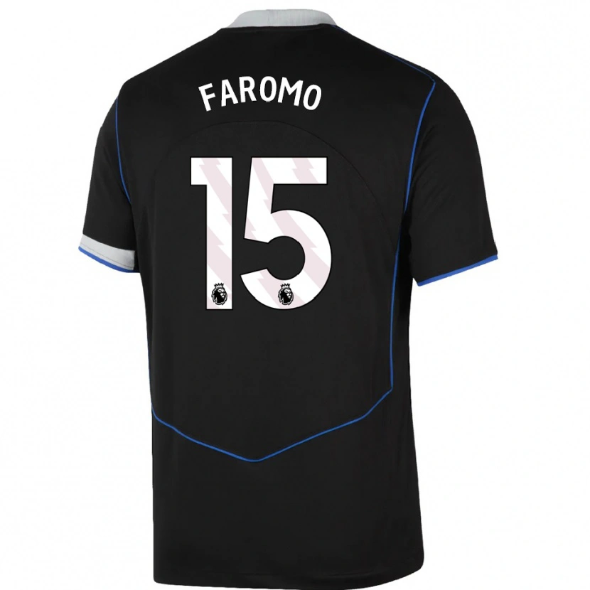 DanxenメンズTrey Faromo#15ブラック ブルー シルバーサードユニフォームシャツ2025/26ジャージーユニフォーム