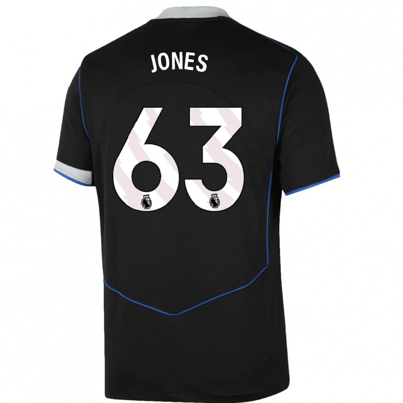 DanxenメンズVera Jones#63ブラック ブルー シルバーサードユニフォームシャツ2025/26ジャージーユニフォーム