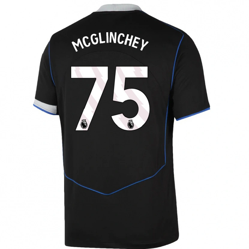 DanxenメンズHarry Mcglinchley#75ブラック ブルー シルバーサードユニフォームシャツ2025/26ジャージーユニフォーム