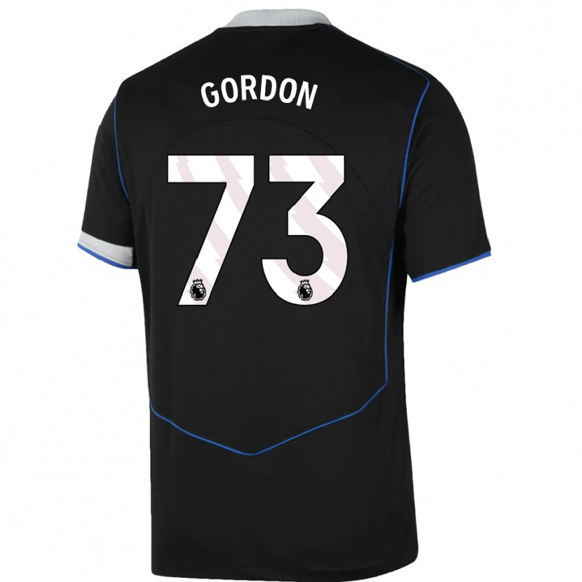 DanxenメンズSol Gordon#73ブラック ブルー シルバーサードユニフォームシャツ2025/26ジャージーユニフォーム