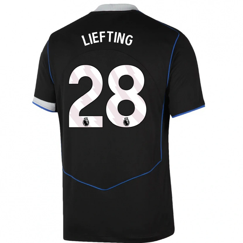 DanxenメンズFemke Liefting#28ブラック ブルー シルバーサードユニフォームシャツ2025/26ジャージーユニフォーム