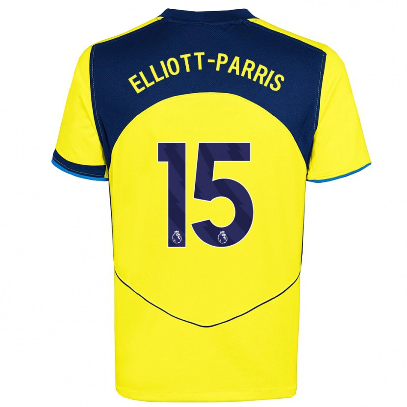 DanxenメンズReiss Elliott-Parris#15イエロー ネイビーサードユニフォームシャツ2025/26ジャージーユニフォーム