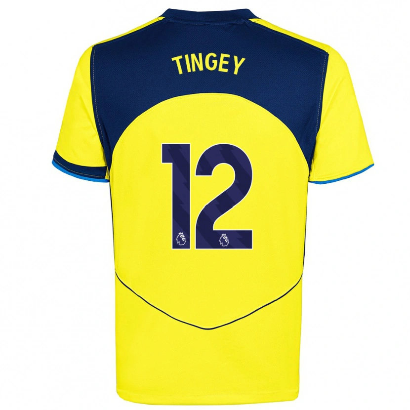 DanxenメンズTyler Tingey#12イエロー ネイビーサードユニフォームシャツ2025/26ジャージーユニフォーム