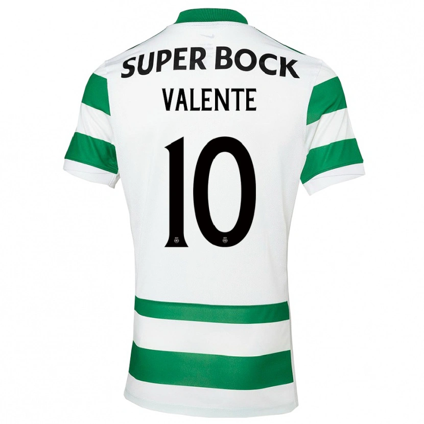 DanxenレディースJoão Valente#10グリーン ホワイトホームシャツ2025/26ジャージーユニフォーム