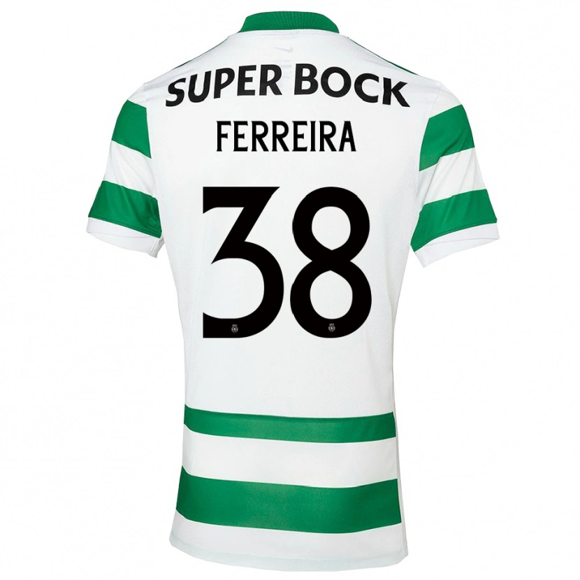 DanxenレディースMarta Ferreira#38グリーン ホワイトホームシャツ2025/26ジャージーユニフォーム
