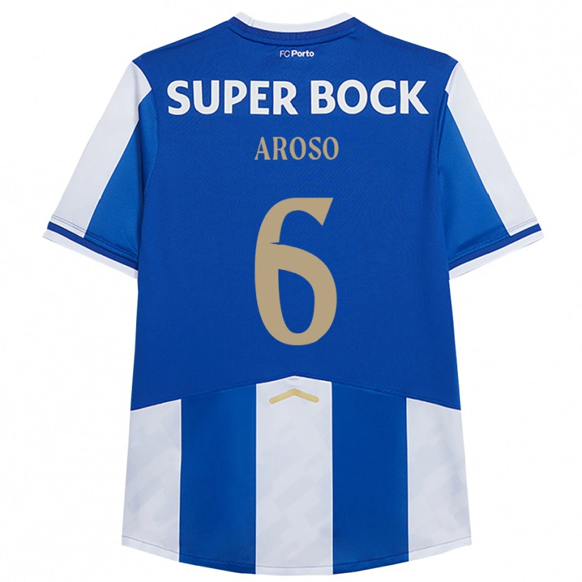DanxenレディースCarolina Aroso#6ブルー ホワイトホームシャツ2025/26ジャージーユニフォーム