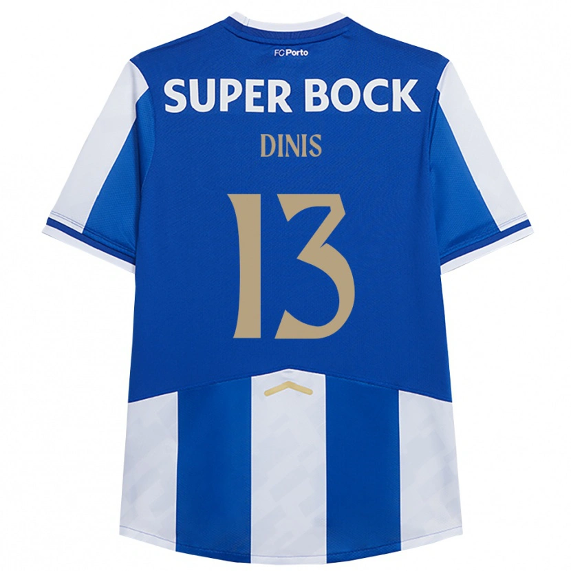 DanxenレディースVasco Dinis#13ブルー ホワイトホームシャツ2025/26ジャージーユニフォーム
