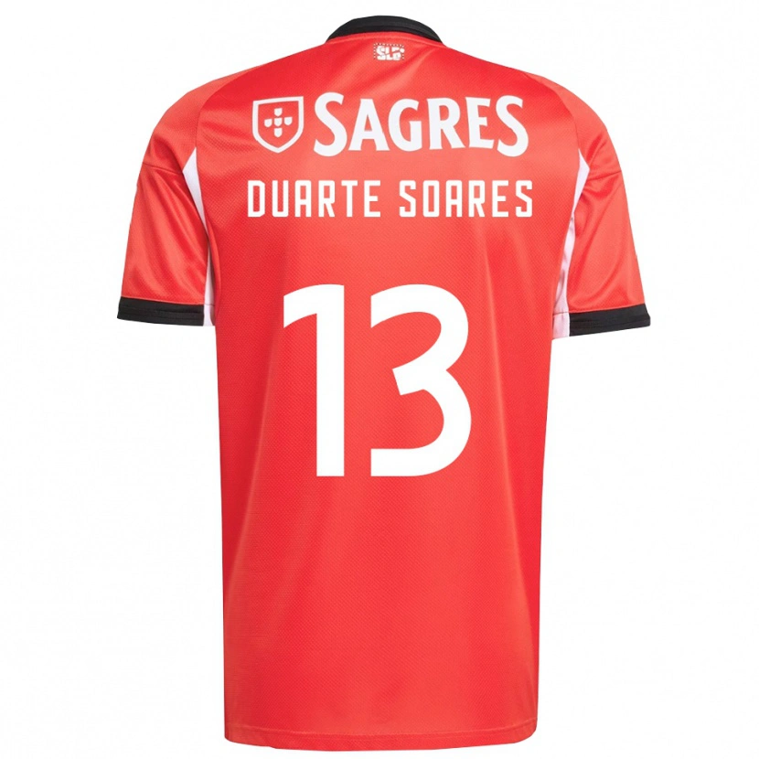 DanxenレディースDuarte Soares#13レッド ホワイトホームシャツ2025/26ジャージーユニフォーム