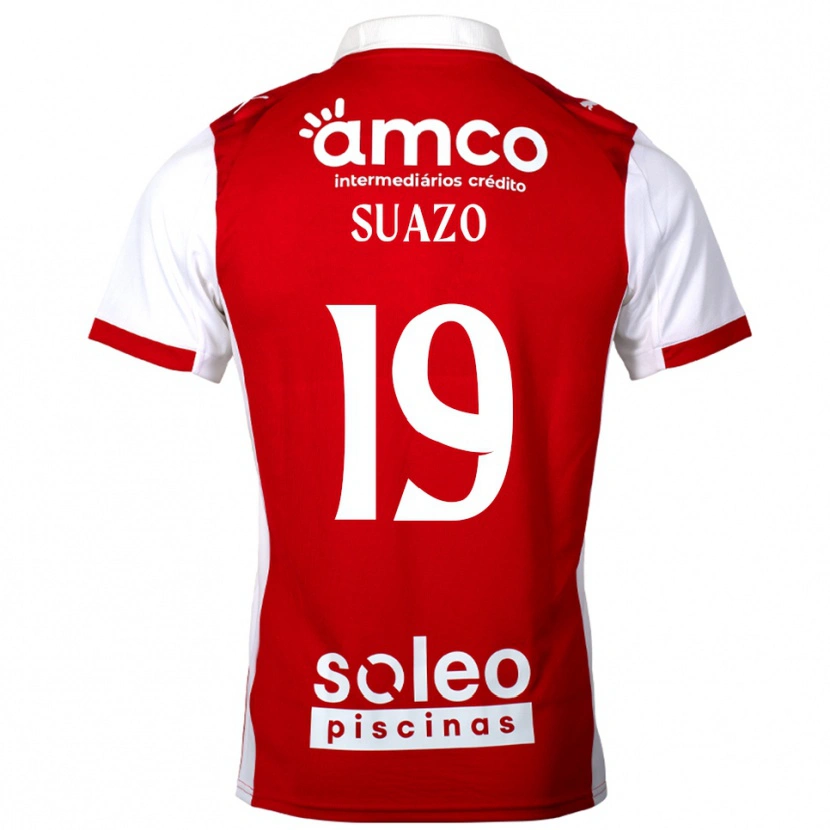 DanxenレディースLuis Suazo#19レッド ホワイトホームシャツ2025/26ジャージーユニフォーム