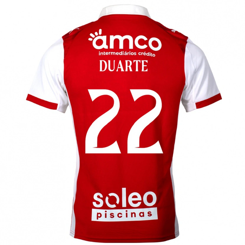 DanxenレディースVânia Duarte#22レッド ホワイトホームシャツ2025/26ジャージーユニフォーム