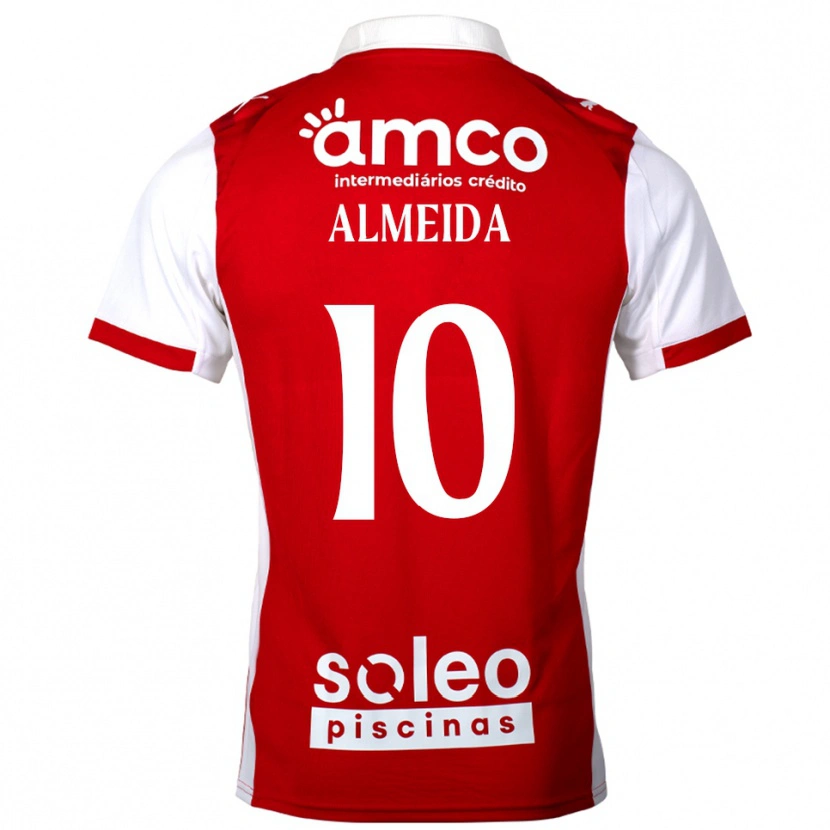 DanxenレディースVitória Almeida#10レッド ホワイトホームシャツ2025/26ジャージーユニフォーム