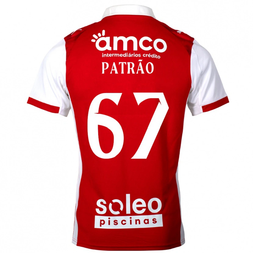 DanxenレディースAfonso Patrão#67レッド ホワイトホームシャツ2025/26ジャージーユニフォーム