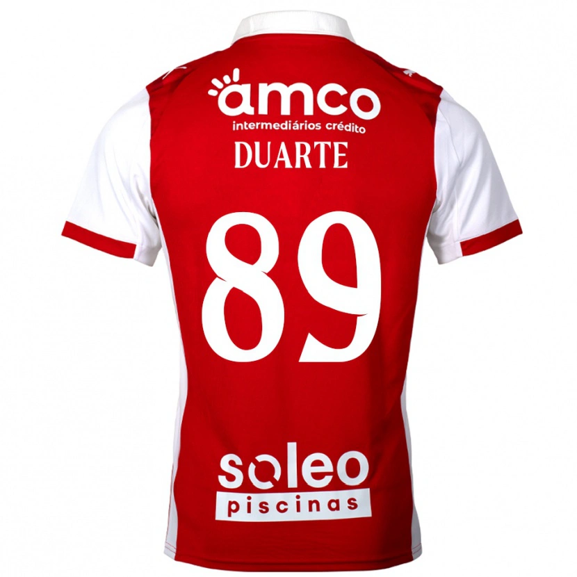 DanxenレディースAfonso Duarte#89レッド ホワイトホームシャツ2025/26ジャージーユニフォーム