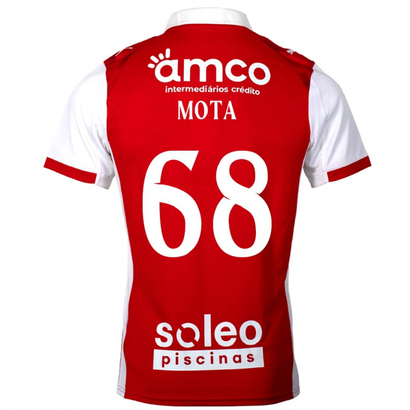 DanxenレディースEdgar Mota#68レッド ホワイトホームシャツ2025/26ジャージーユニフォーム
