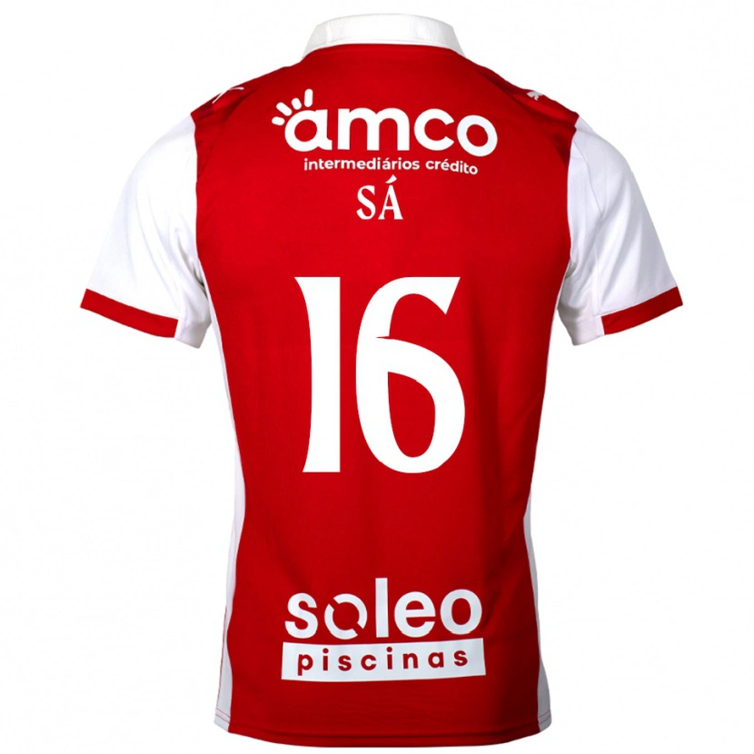 DanxenレディースManuel Sá#16レッド ホワイトホームシャツ2025/26ジャージーユニフォーム