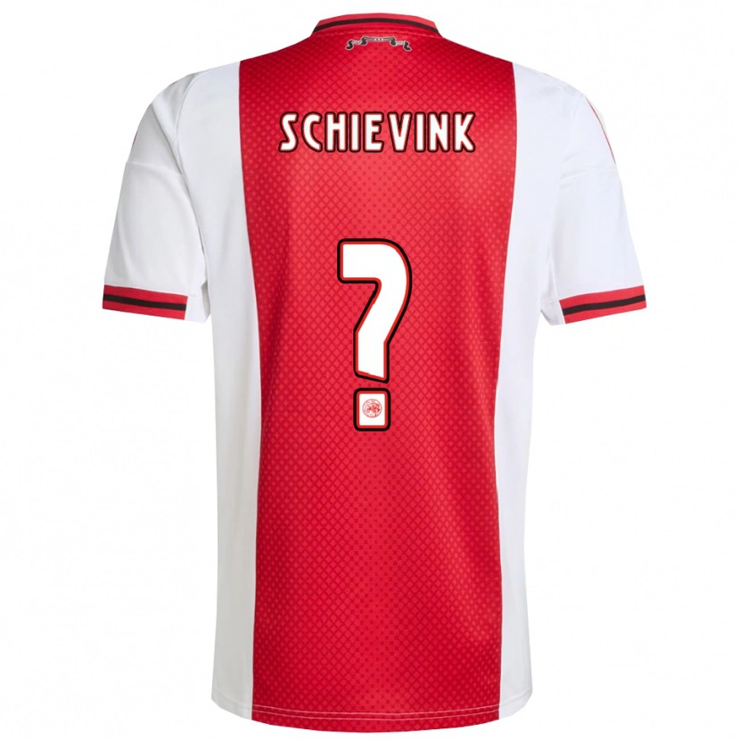 DanxenレディースFloris Schievink#0レッド ホワイトホームシャツ2025/26ジャージーユニフォーム