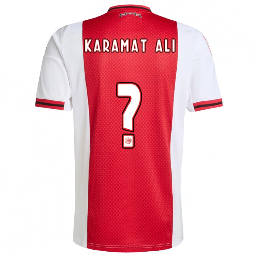 DanxenレディースYaïr Karamat Ali#0レッド ホワイトホームシャツ2025/26ジャージーユニフォーム