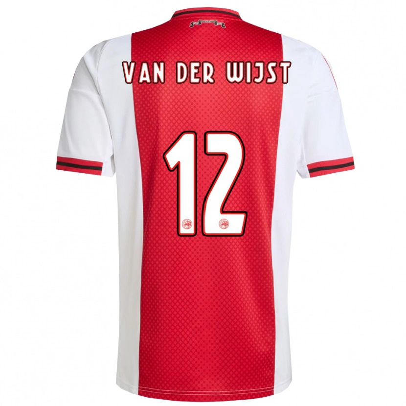 DanxenレディースGiovanni Van Der Wijst#12レッド ホワイトホームシャツ2025/26ジャージーユニフォーム