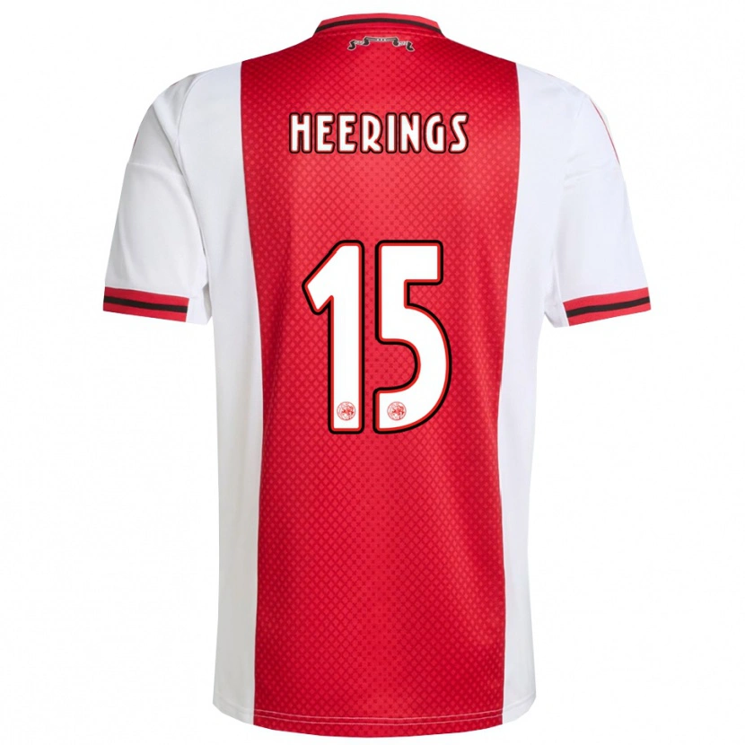 DanxenレディースKai Heerings#15レッド ホワイトホームシャツ2025/26ジャージーユニフォーム