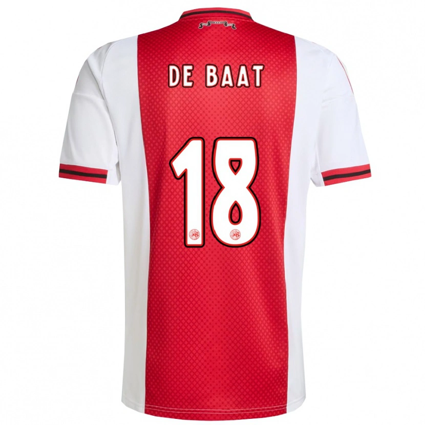 DanxenレディースLuca De Baat#18レッド ホワイトホームシャツ2025/26ジャージーユニフォーム