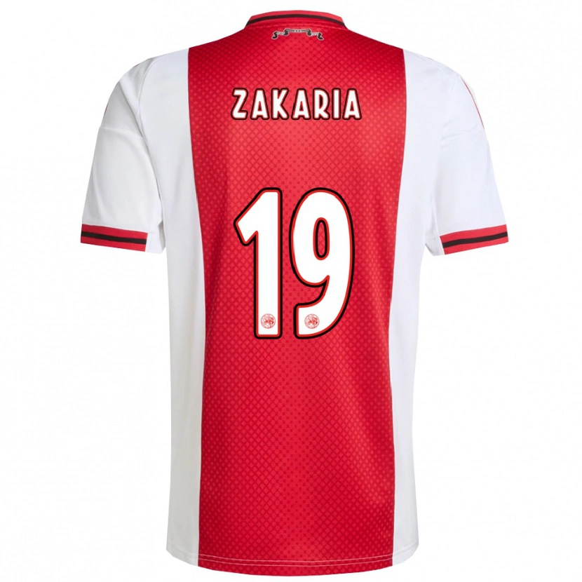 DanxenレディースZakaria Ouazane#19レッド ホワイトホームシャツ2025/26ジャージーユニフォーム