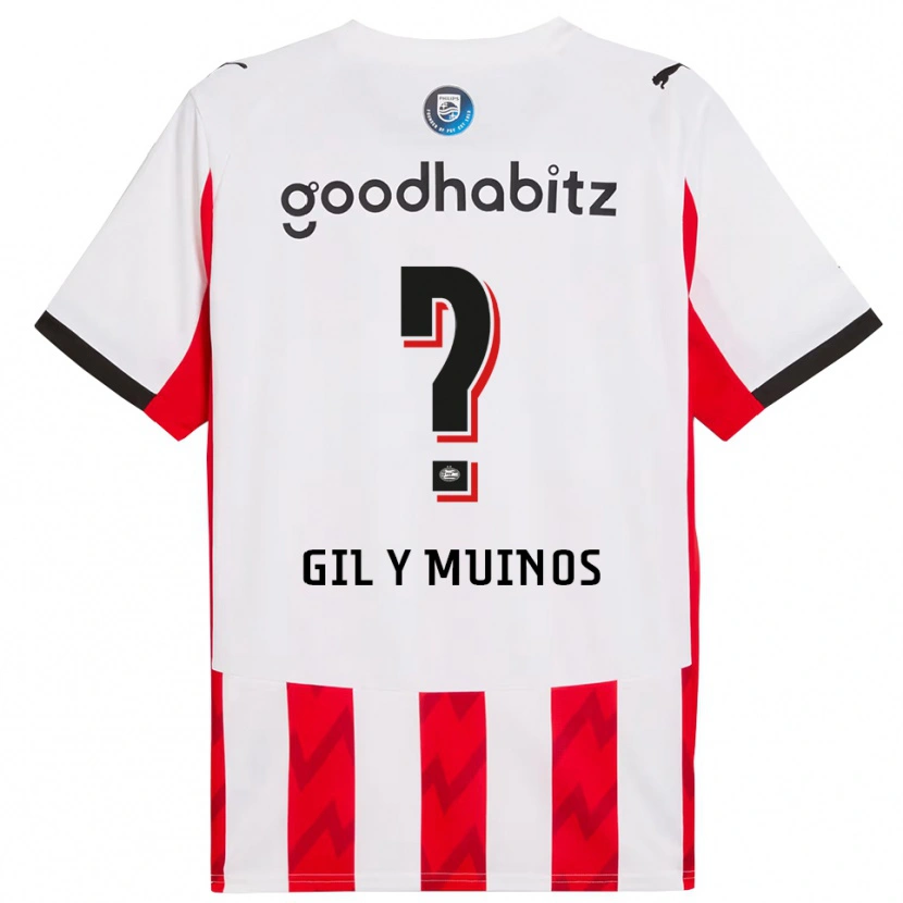 DanxenレディースYael Gil Y Muinos#0レッド ホワイトホームシャツ2025/26ジャージーユニフォーム
