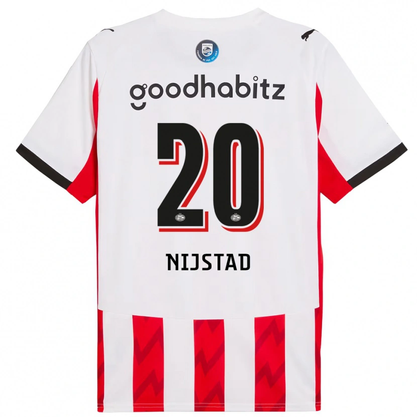 DanxenレディースNina Nijstad#20レッド ホワイトホームシャツ2025/26ジャージーユニフォーム