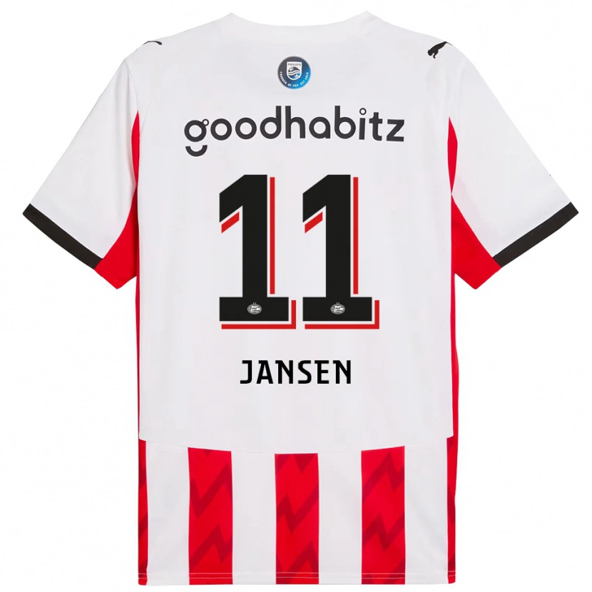 Danxenレディースレナテ・ヤンセン#11レッド ホワイトホームシャツ2025/26ジャージーユニフォーム