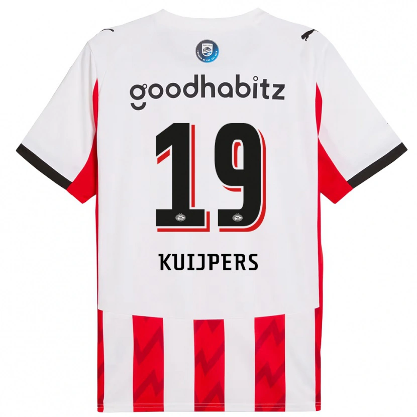 DanxenレディースJeslynn Kuijpers#19レッド ホワイトホームシャツ2025/26ジャージーユニフォーム
